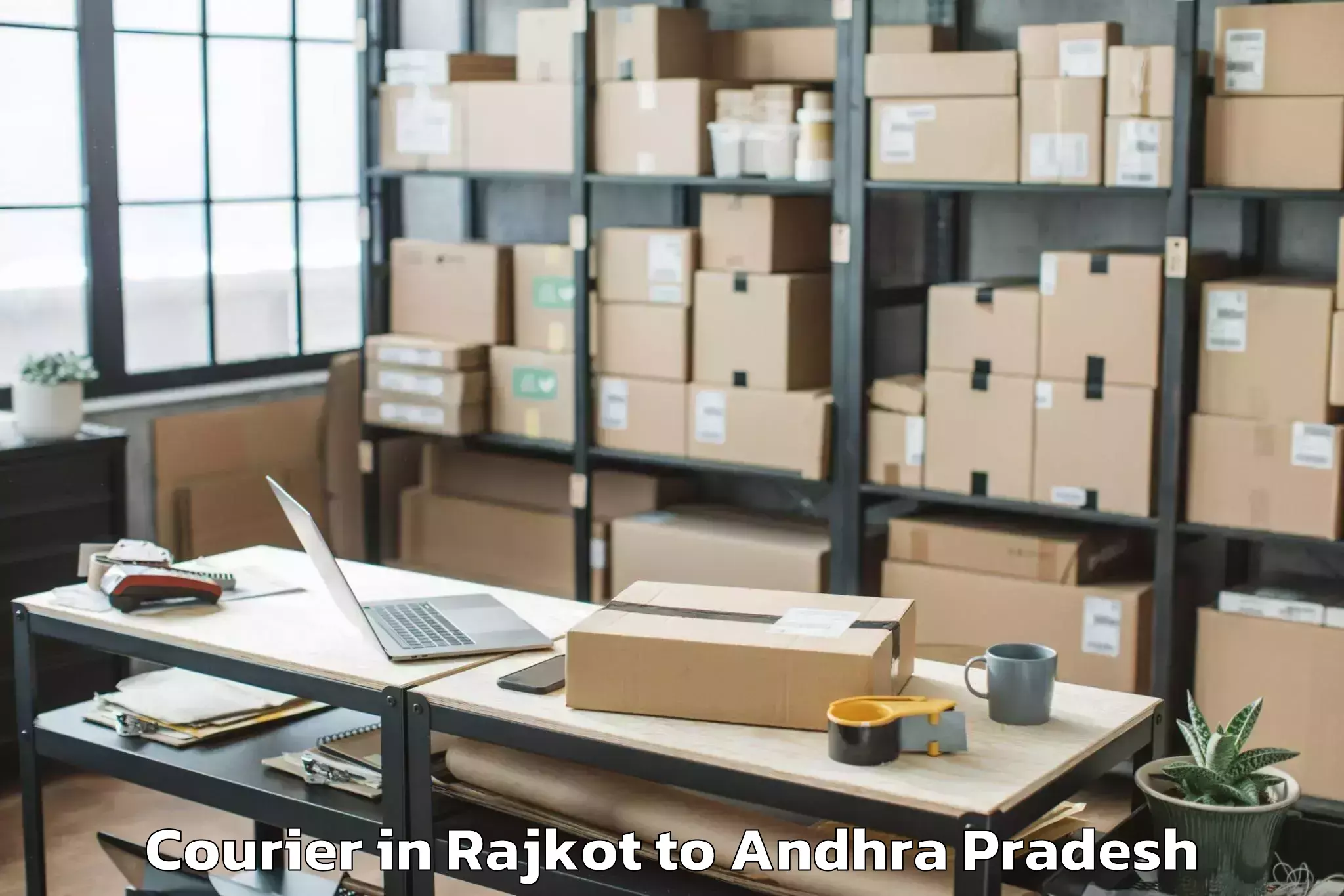 Easy Rajkot to Kajuluru Courier Booking